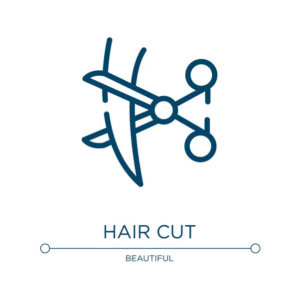 Hair Cut Icon Linear Vector Illustration Hairdressing Collection Outline Hair — Stock Vector