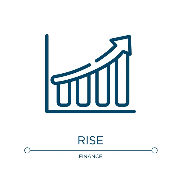 Ícone Ascensão Ilustração Vetorial Linear Coleção Negócios Esboço Vetor Ícone — Vetor de Stock
