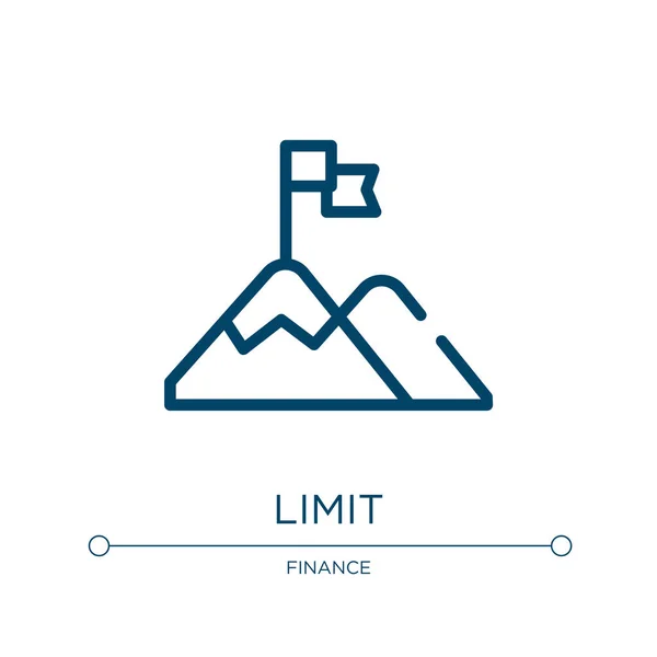 Ícone Limite Ilustração Vetorial Linear Coleção Negócios Esboço Vetor Ícone —  Vetores de Stock