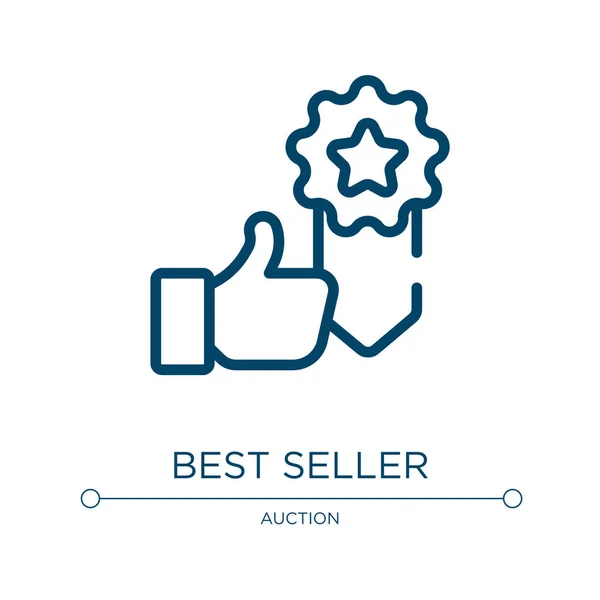 Icona Del Best Seller Illustrazione Vettoriale Lineare Della Collezione Marketing — Vettoriale Stock