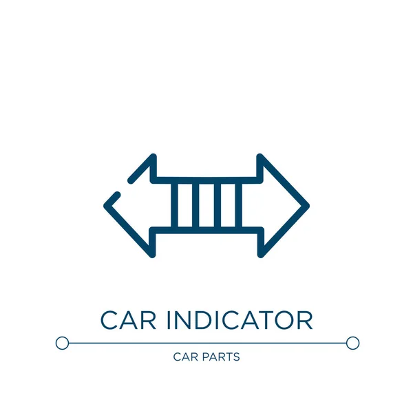 Ikona Wskaźnika Samochodu Liniowa Ilustracja Wektora Kolekcji Części Samochodowych Zarys — Wektor stockowy