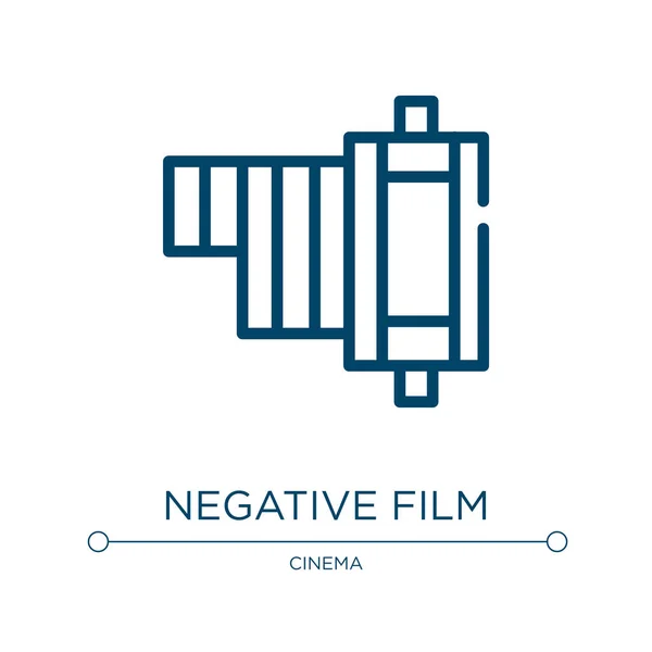 Negative Filmikone Lineare Vektorillustration Aus Der Kinosammlung Umriss Negative Film — Stockvektor