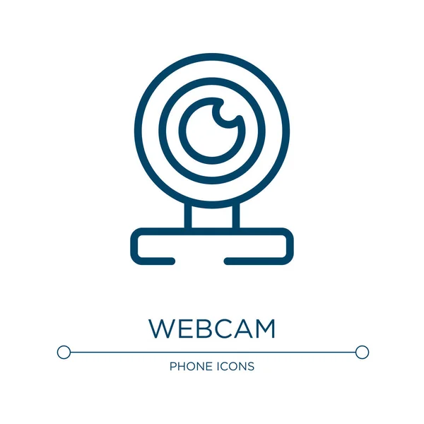 Webcam Icon Linear Vector Illustration Communication Collection Outline Webcam Icon — Stock Vector