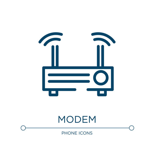 Modem icon. Linear vector illustration from communication collection. Outline modem icon vector. Thin line symbol for use on web and mobile apps, logo, print media.