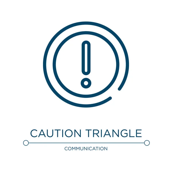 Icono Triángulo Precaución Ilustración Lineal Vectores Recogida Servicios Emergencia Esquema — Vector de stock