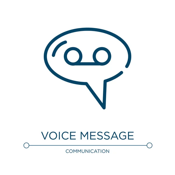 Röstmeddelande Ikonen Linjär Vektor Illustration Från Kommunikationen Samling Redogör För — Stock vektor