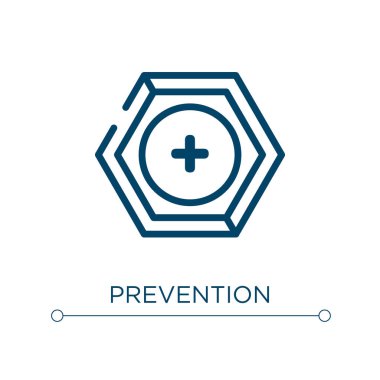 Önleme simgesi. Doğrusal vektör çizimi. Taslak önleme simgesi vektörü. Web ve mobil uygulamalarda kullanmak için ince çizgi sembolü, logo, yazdırma ortamı.