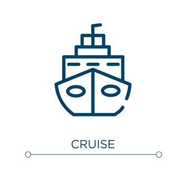 Seyahat simgesi. Doğrusal vektör çizimi. Taslak seyahat ikonu vektörü. Web ve mobil uygulamalarda kullanmak için ince çizgi sembolü, logo, yazdırma ortamı.