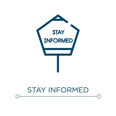 Bilgi ikonu olarak kal. Doğrusal vektör çizimi. Taslak, bilgilendirilmiş simge vektörü olarak kal. Web ve mobil uygulamalarda kullanmak için ince çizgi sembolü, logo, yazdırma ortamı.