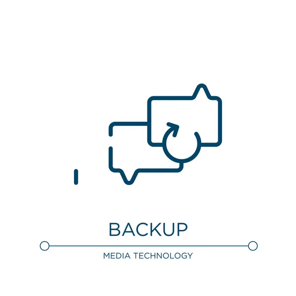 Ícone Backup Ilustração Vetorial Linear Coleção Bate Papo Esboço Vetor — Vetor de Stock