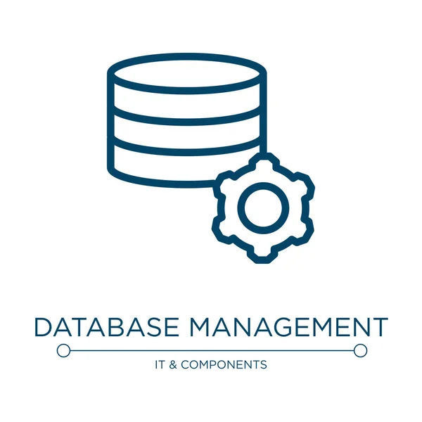 Datenbank Management Symbol Lineare Vektorabbildung Aus Der Sammlung Von Daten — Stockvektor