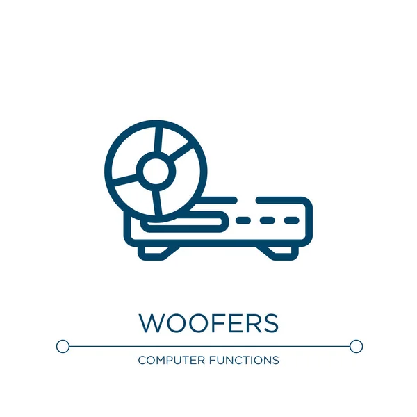 Ícone Woofers Ilustração Vetorial Linear Coleção Eletrônica Esboço Woofers Vetor —  Vetores de Stock