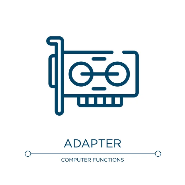 Adapter Ikon Lineáris Vektor Illusztráció Hardver Gyűjteményből Vázlatos Adapter Ikon — Stock Vector