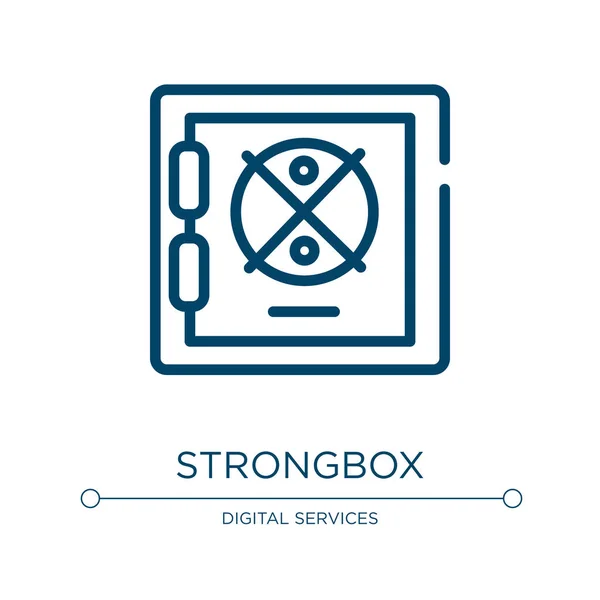 Strongbox Symbol Lineare Vektordarstellung Aus Der Smart House Kollektion Umrisse — Stockvektor