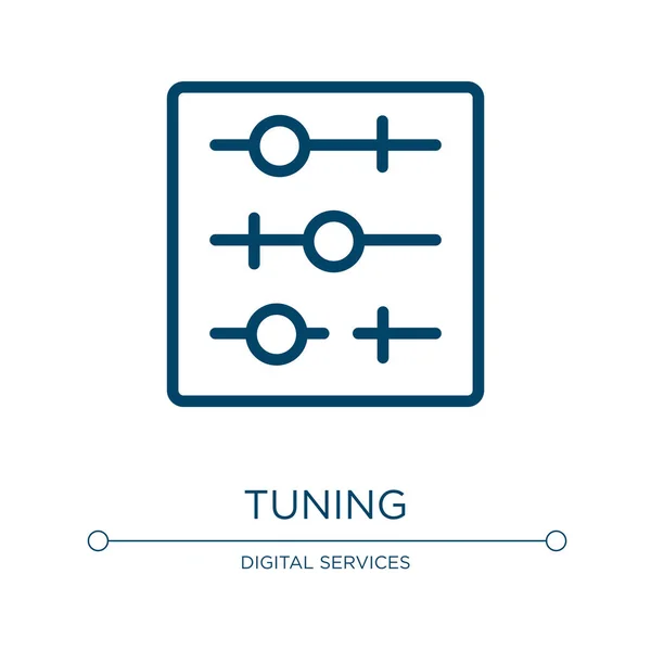 Tuning Symbol Lineare Vektorillustration Aus Der Sammlung Künstlicher Intelligenz Umriss — Stockvektor