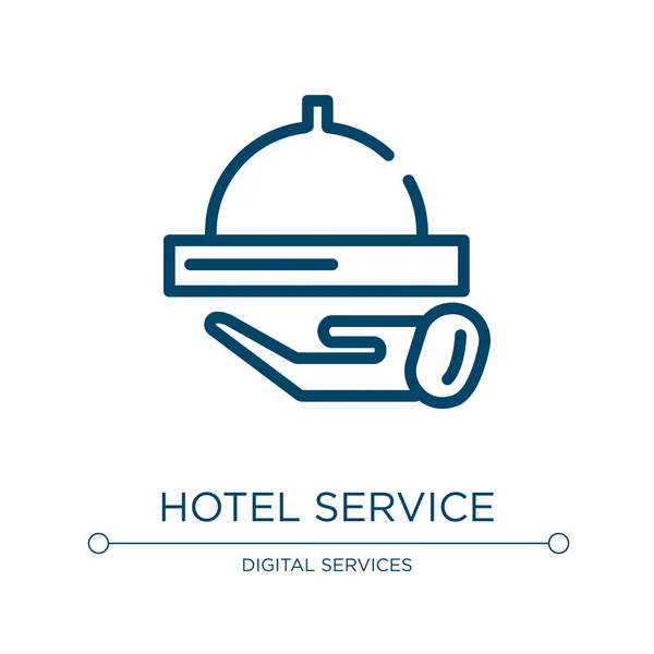 Hotel Service Ikone Lineare Vektordarstellung Aus Der Computer Business Sammlung — Stockvektor