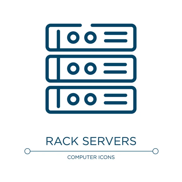 Rack Server Symbol Lineare Vektorillustration Aus Der Computer Und Mediensammlung — Stockvektor
