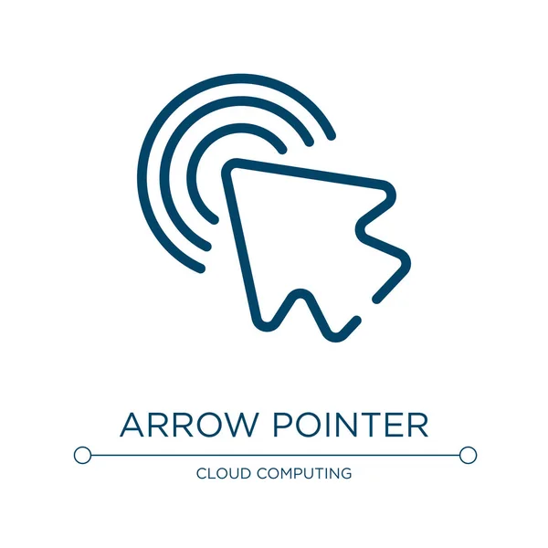 Arrow Pointer Icon Linear Vector Illustration Cursors Pointers Collection Outline — Stock Vector