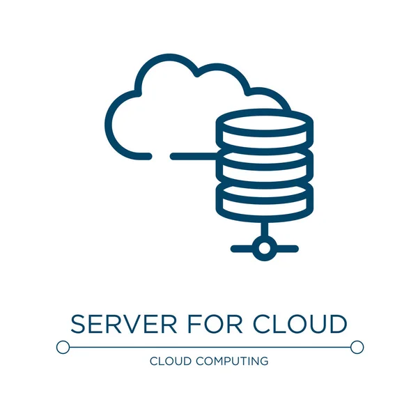 Server Für Cloud Symbol Lineare Vektordarstellung Aus Der Cloud Computing — Stockvektor