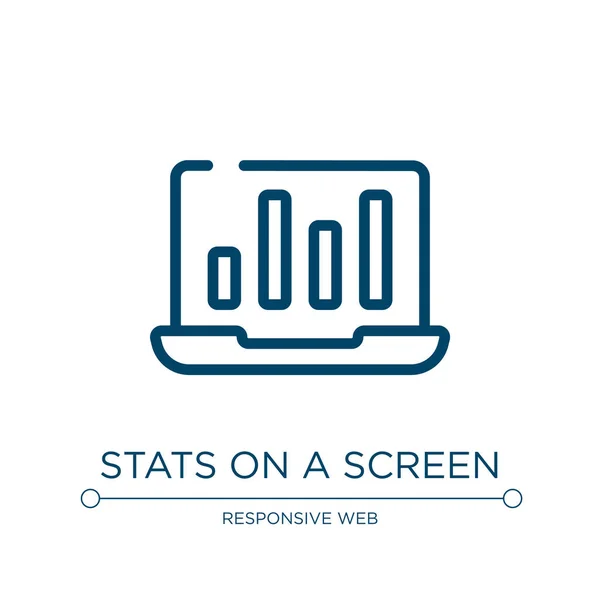 아이콘에 표시합니다 대응하는 수집의 일러스트 아이콘 벡터의 Stats 모바일 사용하기 — 스톡 벡터