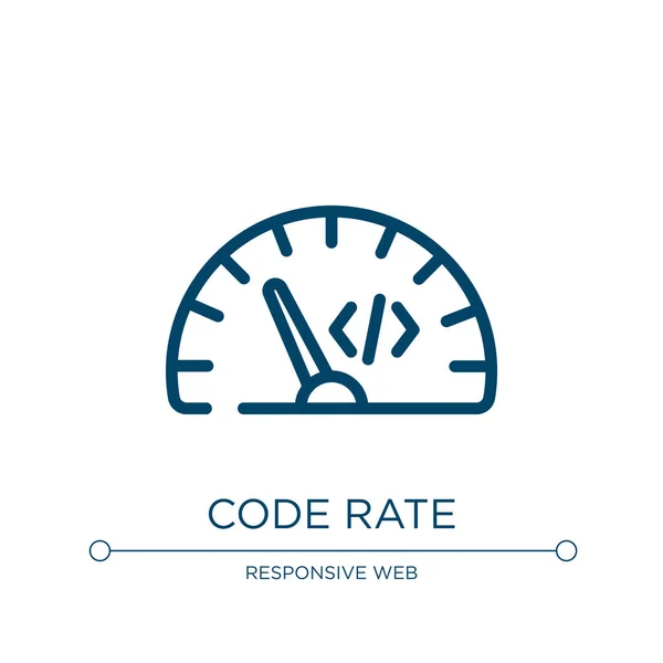 Code Rate Icoon Lineaire Vector Illustratie Uit Programmeerlijn Ambachtelijke Collectie — Stockvector