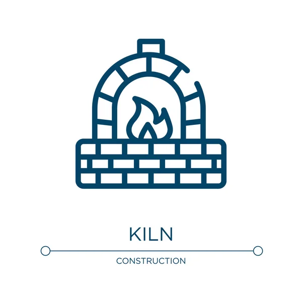 Kiln Icoon Lineaire Vector Illustratie Uit Mijnbouw Knutselen Collectie Outline — Stockvector