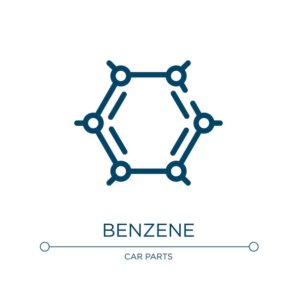 Benzol Symbol Lineare Vektorillustration Aus Der Ingenieurssammlung Benzol Symbolvektor Umreißen — Stockvektor