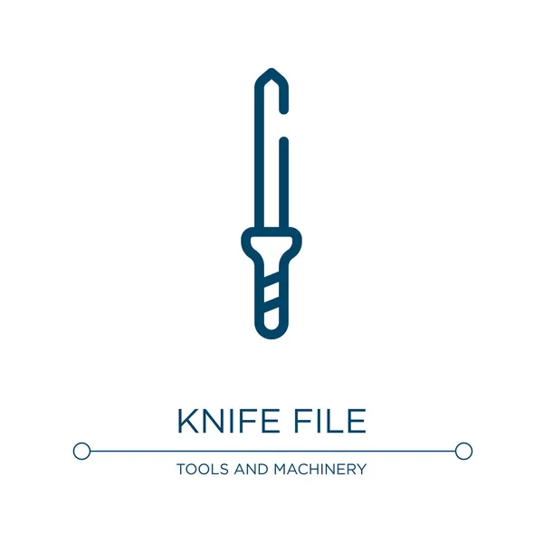 刀具文件图标 从工具和机械集合中得到线性向量的说明 轮廓刀文件图标向量 用于网络和移动应用程序 印刷媒体的细线符号 — 图库矢量图片