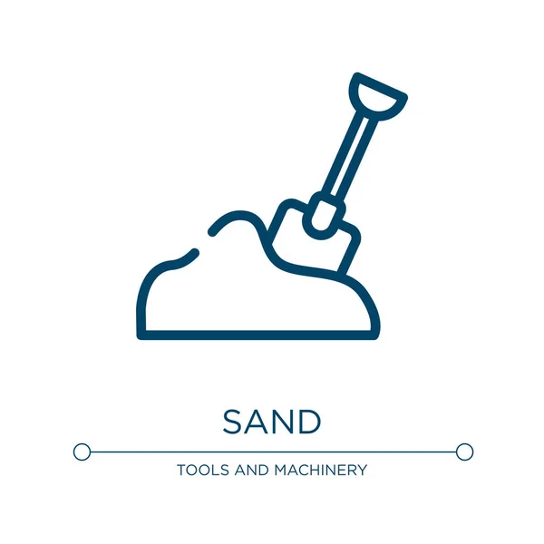 Sand Ikone Lineare Vektorillustration Aus Der Kollektion Von Fertigungslinien Umriss — Stockvektor