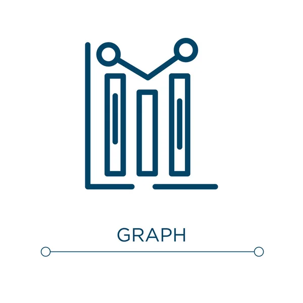 Ícone Gráfico Ilustração Vetorial Linear Esboço Vetor Ícone Gráfico Símbolo — Vetor de Stock