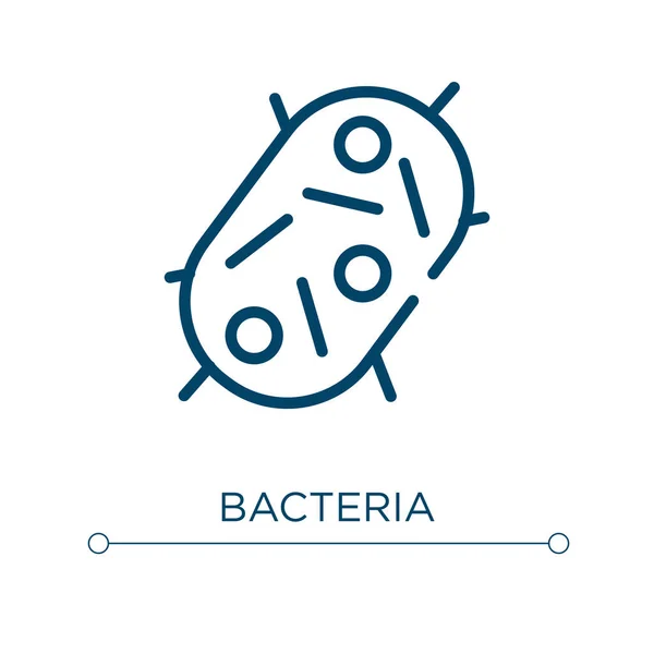 Ícone Bactérias Ilustração Vetorial Linear Descreva Vetor Ícone Bactéria Símbolo — Vetor de Stock