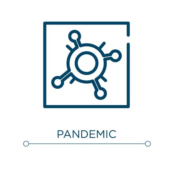 Pandemie Symbol Lineare Vektordarstellung Umriss Pandemie Symbol Vektor Thin Line — Stockvektor