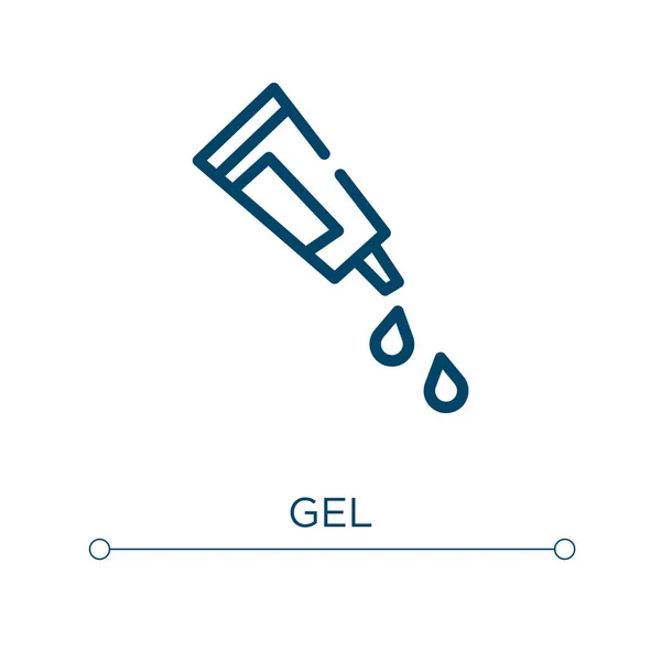 Icona Del Gel Illustrazione Vettoriale Lineare Outline Gel Icon Vector — Vettoriale Stock