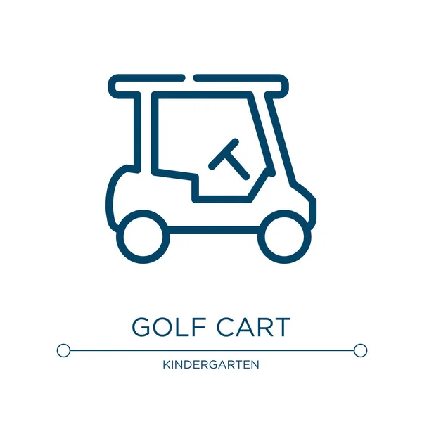 Golf Cart Icon Linear Vector Illustration Sports Collection Outline Golf — Stock Vector