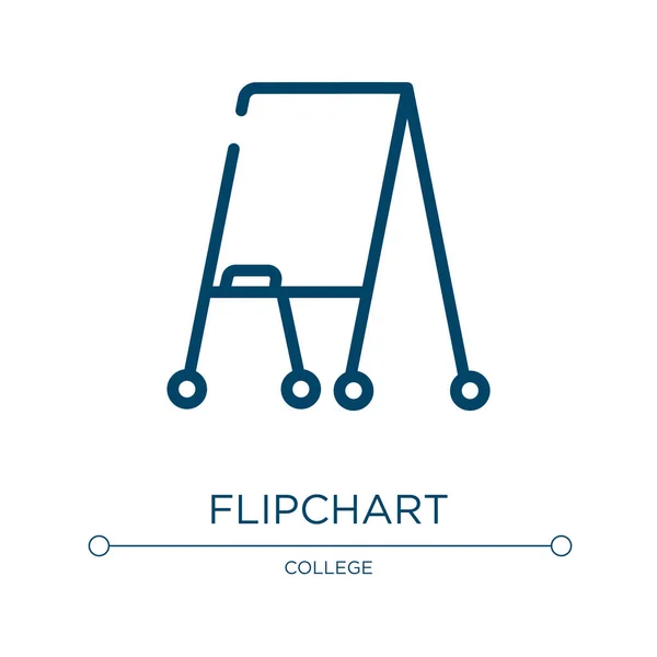 Ícone Flipchart Ilustração Vetorial Linear Coleção Escolar Esboço Vetor Ícone —  Vetores de Stock
