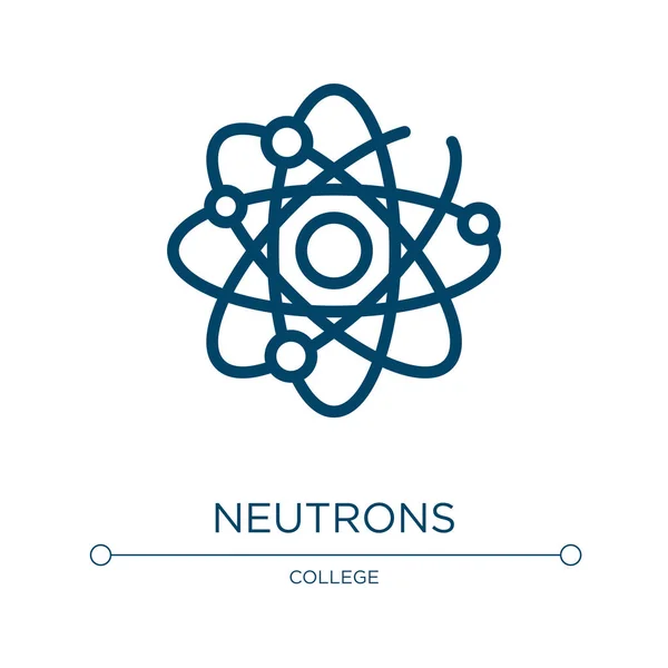 Neutronen Symbol Lineare Vektorillustration Aus Der Laborsammlung Umriss Neutronen Symbol — Stockvektor