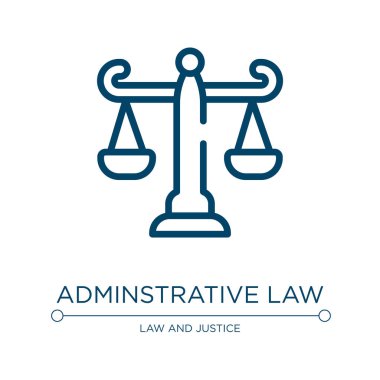 Yönetici hukuk ikonu. Hukuk ve adalet koleksiyonundan doğrusal vektör çizimi. Taslak kanun ikonu vektörü. Web ve mobil uygulamalarda kullanmak için ince çizgi sembolü, logo, yazdırma ortamı.