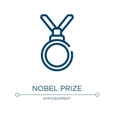 Nobel prize icon. Linear vector illustration from awards collection. Outline nobel prize icon vector. Thin line symbol for use on web and mobile apps, logo, print media. clipart