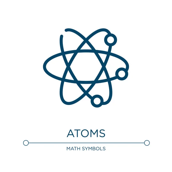 Atome Ikone Lineare Vektorillustration Aus Der Wissenschaftlichen Sammlung Umriss Atome — Stockvektor