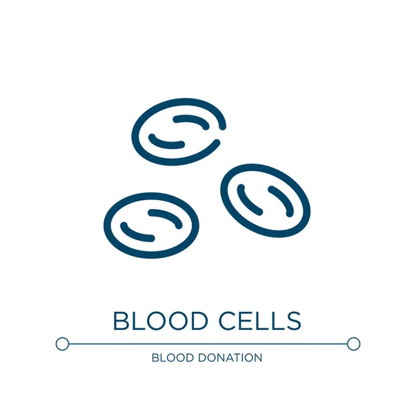 Ikon Sel Darah Ilustrasi Vektor Linear Dari Koleksi Donasi Darah - Stok Vektor