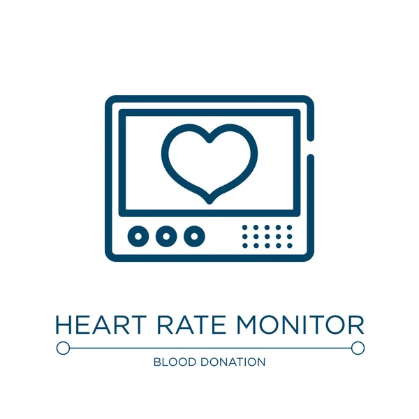 Ikon Monitor Detak Jantung Ilustrasi Vektor Linear Dari Koleksi Layanan - Stok Vektor