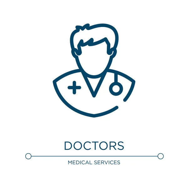 Orvosok Ikonja Lineáris Vektor Illusztráció Biokémiai Orvosi Egészségügyi Gyűjtemény Orvosok — Stock Vector