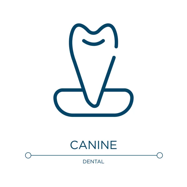 Köpek Ikonu Diş Bakımı Koleksiyonundan Doğrusal Vektör Çizimi Taslak Köpek — Stok Vektör