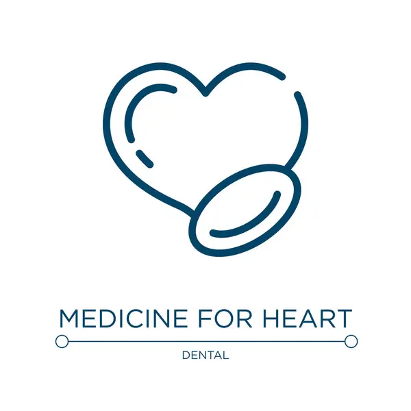 Medicina Para Icono Del Corazón Ilustración Lineal Vectores Colección Salud — Archivo Imágenes Vectoriales