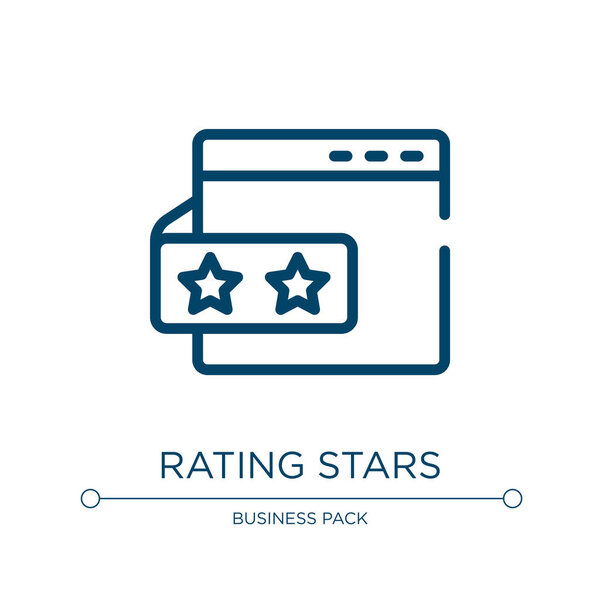 Rating stars icon. Linear vector illustration from marketing and seo collection. Outline rating stars icon vector. Thin line symbol for use on web and mobile apps, logo, print media.