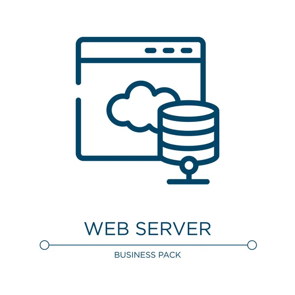 Webserver Symbol Lineare Vektorillustration Aus Marketing Und Seo Sammlung Umriss — Stockvektor