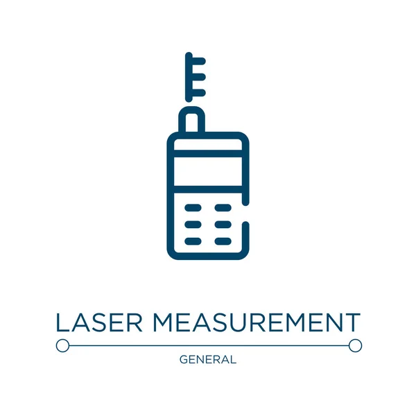 Icône Mesure Laser Illustration Vectorielle Linéaire Collection Générale Décrivez Vecteur — Image vectorielle