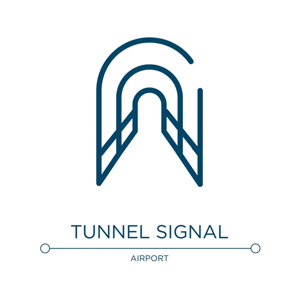 Ikona Signálu Tunelu Lineární Vektorová Ilustrace Sbírky Signálů Vektor Signálu — Stockový vektor