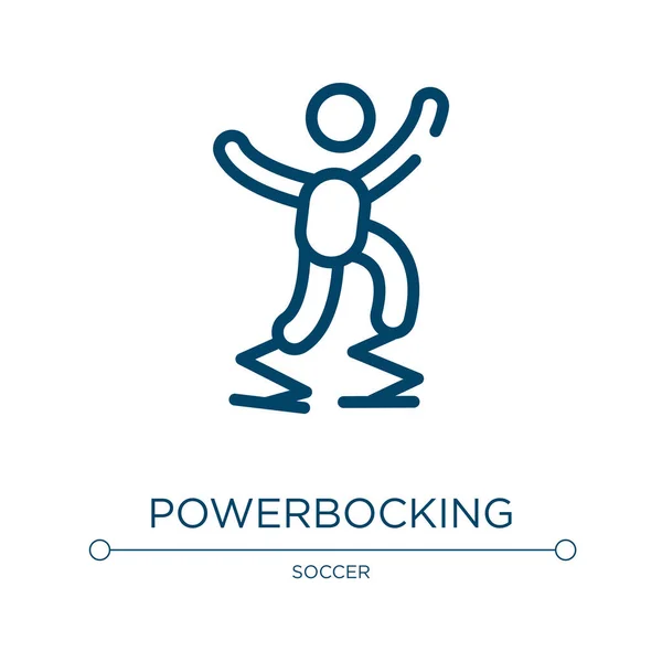 Icono Powerbocking Ilustración Lineal Vectorial Colección Treme Esquema Powerbocking Vector — Vector de stock