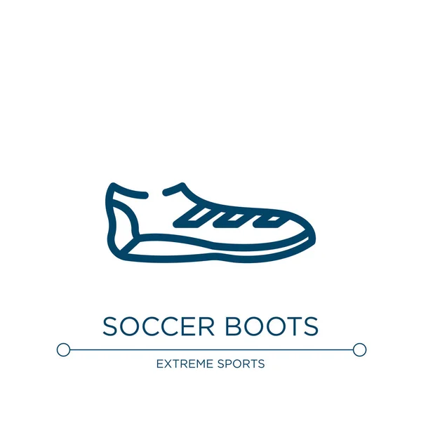 Icono Botas Fútbol Ilustración Lineal Vectorial Colección Fútbol Esquema Botas — Vector de stock